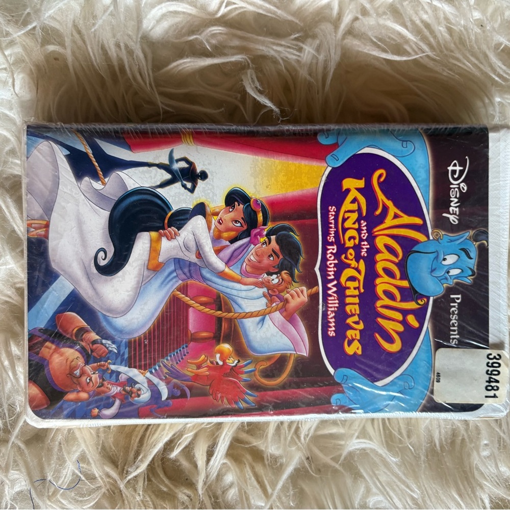 Disney Aladdin and the King of Thieves VHS Cover — Purple, Blue, Gold